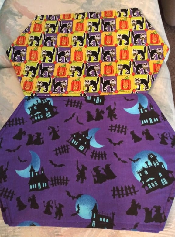 Halloween Placematsfour Different Designsreversible Etsy UK