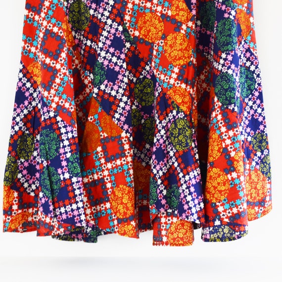 Vintage Retro Long Skirt  - Handmade - Floral Pat… - image 3
