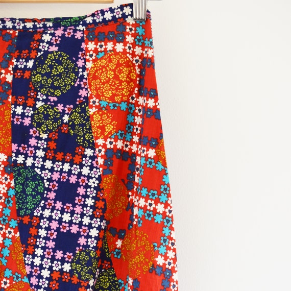 Vintage Retro Long Skirt  - Handmade - Floral Pat… - image 4