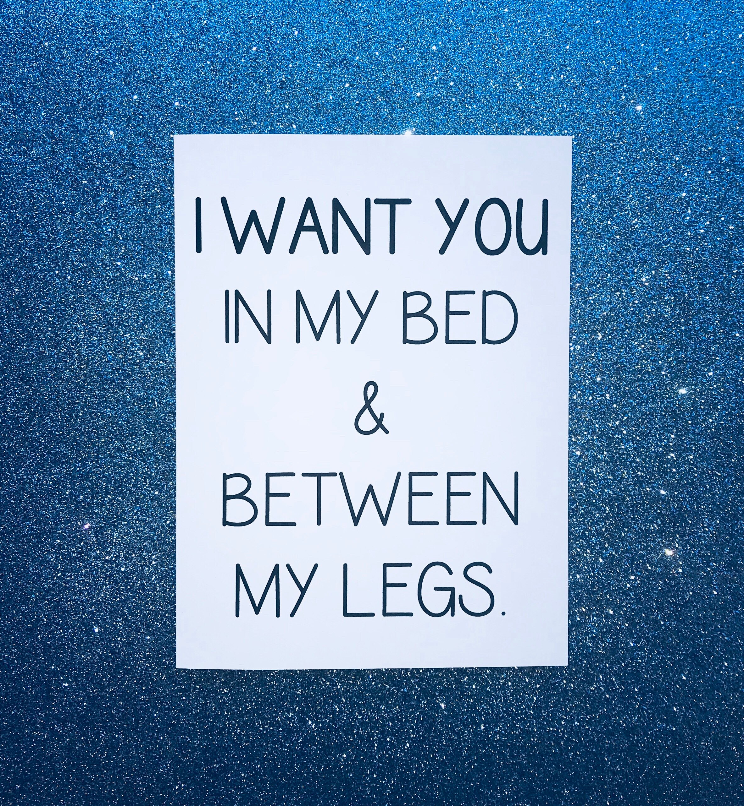 I Want You In My Bed And Between My Legs Funny Naughty Card Etsy