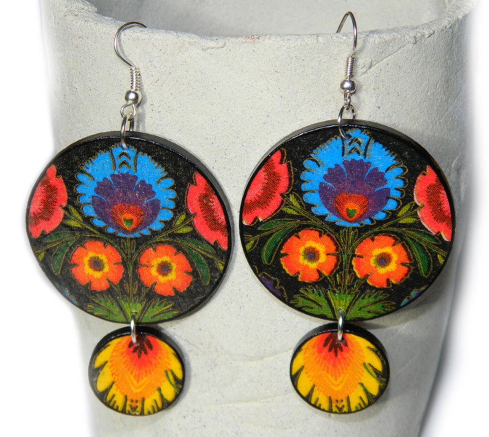 Polish folk art jewelry Gift for her made in Poland Polish Etsy