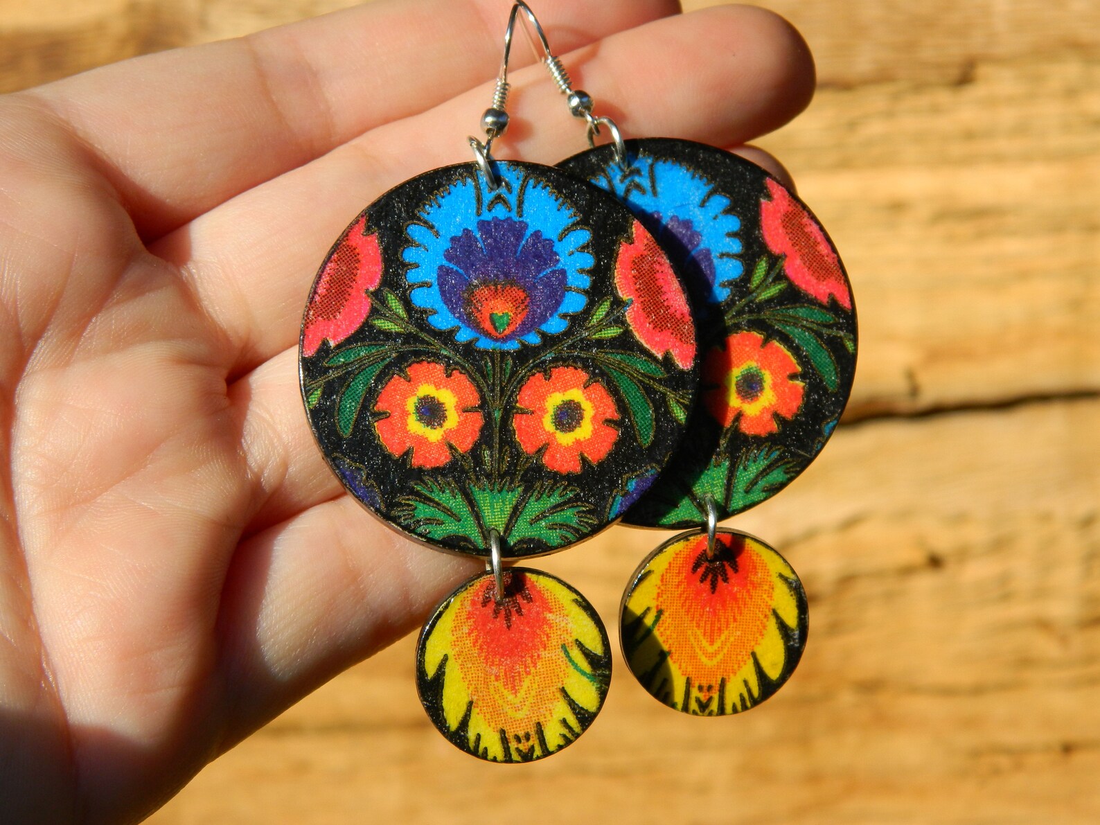 Polish folk art jewelry Gift for her made in Poland Polish Etsy