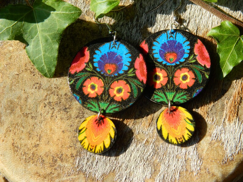 Polish folk art jewelry Gift for her made in Poland Polish Etsy
