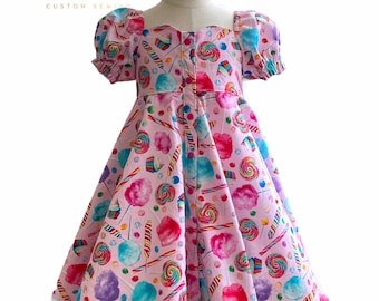 Kids Candy Dress, Party Dress, Lollipop Dress, Birthday Dress