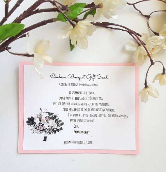 custom wedding bouquet painting