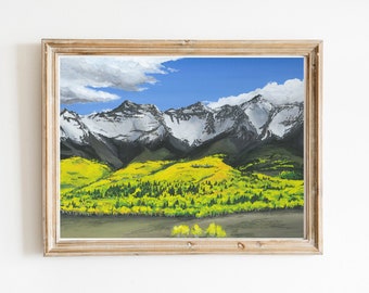 San Juan Mountain Range Uncompahgre Colorado, UNFRAMED Landscape Painting