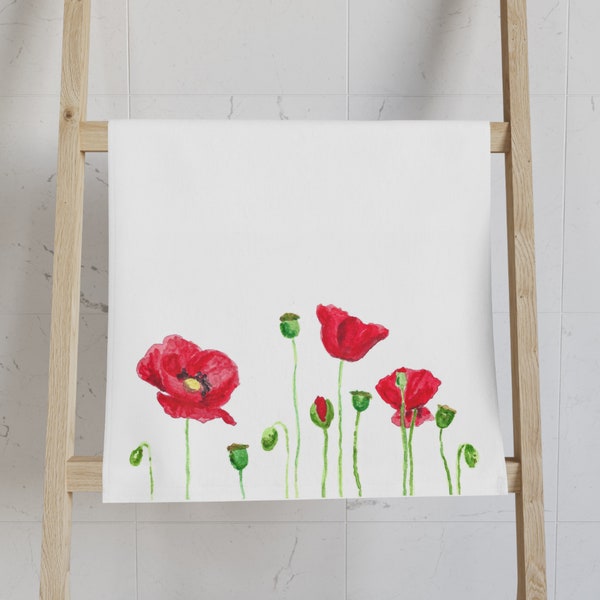 Poppy Towel Etsy
