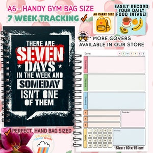 Any Diet Plan,  Food Diary, Planner,Weight Watchers, Calorie, Keto, Fast800  Tracker, Journal,Notebook, Handbag/Weight loss, A6 7WK