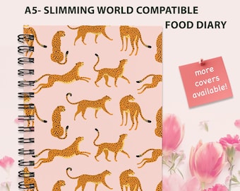 A5 Slimming World Compatible Food Diary Full Colour Weight Loss, 24 pages extra, Stickers, Countdown, 7 week, Journal, Log, Planner,2024