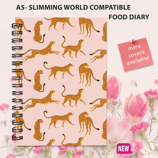 A5 Slimming World Compatible Food Diary Full Colour Weight Loss, 24 pages extra, Stickers, Countdown, 7 week, Journal, Log, Planner,2024