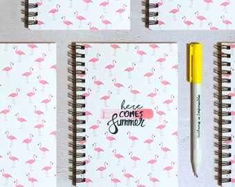 Slimming World,Any Diet, Food Diary, Planner,Weight Watchers, Calorie, Tracker, Journal,Notebook, Weight loss, A6 Flamingo