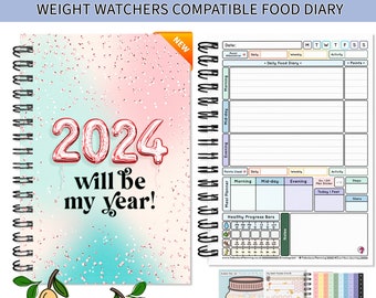 Food Diary, A5 WEIGHT WATCHERS,WW New, Trackers, Meal Planning, Activity, Journal,Notebook, Weight loss, Points,Wire Ring 2024