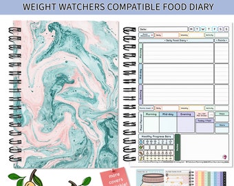 WEIGHT WATCHERS food planner 2024, weight loss, points, easy , tracker, log, 7 weeks, measurements meal planning organiser A5 WW Diet Diary