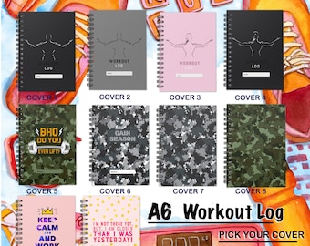 A6 Fitnessstudio Workout Logbuch, Workout-Tracker, 500 Übungen