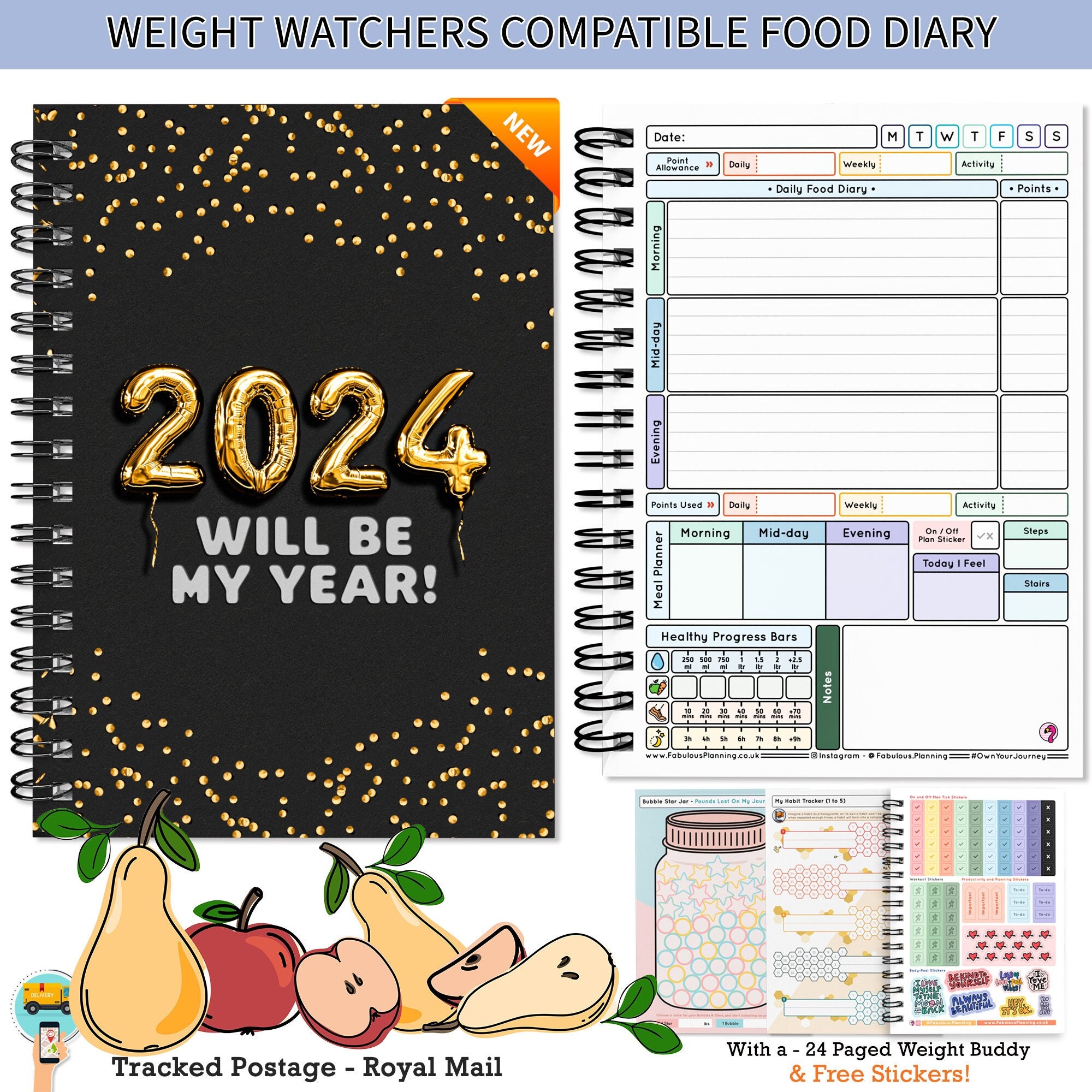 WEIGHT WATCHERS Food Planner 2024 Weight Loss Points Easy 