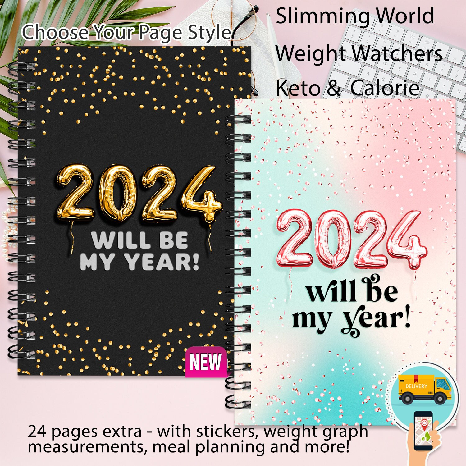 2024 A5 Food Diet Diaryslimming World-weight Watchers 