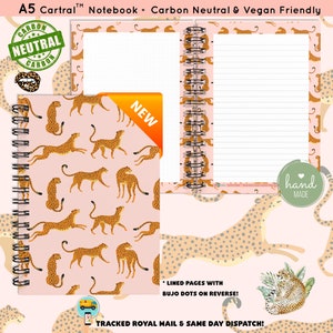 A5-NEW Notebook, planner, journal, gift, student,office,teacher, wire bound & lined pages, bujo dots, recycled,vegan friendly, 10 covers