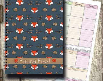 Slimming World Friendly - Food Planner Diary - Diet Tracker - Food Log - 13 Week Planner -Foxy Cover 39