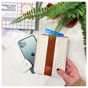 Reisdocument portemonnee, Paspoort houder, Reisorganisator, Case, Vakantie, Kaarthouder, A6, Bagage Tag, Pen Houder, Gratis Pen, Cadeau, HONEYCOMB