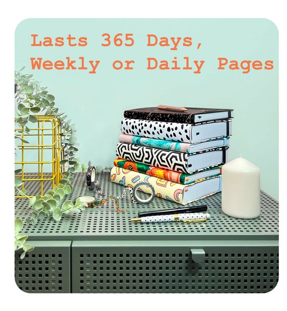 A5 Undated Planner – 365 Day Journal, Weekly or Daily Layout