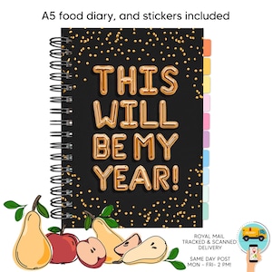 SLIMMING WORLD Compatible  food planner, weight loss, diary journal tracker, log, 7 wks, measurements meal planning organiser *New Year 2025