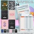 A6 Gym, Workout Log Diary,Journal,Fitness, Health, weight loss, Book, tracker,500 Exercises, Pocket Size,Reps, Sets, Done -Male/Female product logo