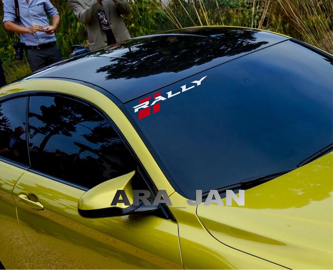RALLY Windshield Sport Decal Sticker Car Racing Stripe Logo Emblem ...