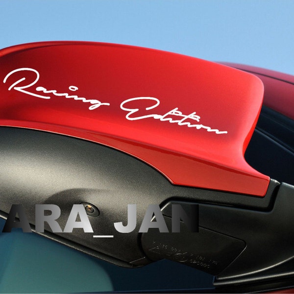 2pcs - Racing Edition Vinyl Decal sport racing sticker car logo mirror