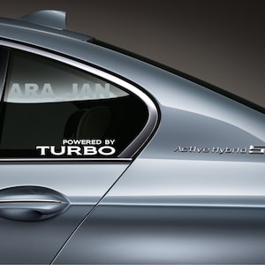 Powered by TURBO Vinyl Decal Window Sticker Racing Sport Car | Etsy