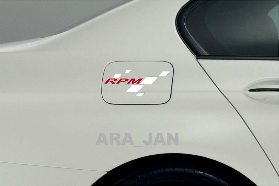 RPM Vinyl Decal Sticker Sport Racing Car Logo Gas Fuel Tank | Etsy