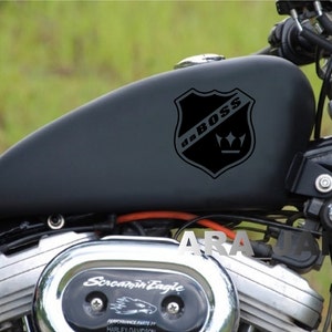 Motorcycle Decal Sticker daBOSS Gas Fuel Tank sport racing emblem logo Harley Davidson Yamaha Honda Ducati Kawasaki Suzuki Bmw Aprilia 2PCS