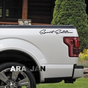 2PCS - Sport Edition Vinilo Calcomanía Sport Truck Pickup cama 4X4 4WD TURBO DIESEL pegatina logotipo emblema