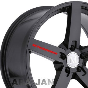 4PCS - V8 Performance Vinyl Decal Racing sticker sport car wheels rims logo emblem