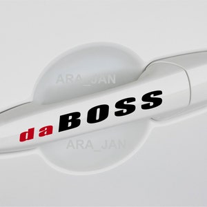 daBOSS door handle Vinyl Decal racing sticker car logo emblem BMW AUDI CHEVROLET dodge ford honda hyundai infiniti lexus mazda mercedes benz