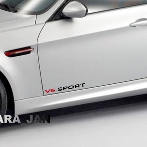 V6 SPORT Vinyl Decal Racing sticker speed car door logo emblem
