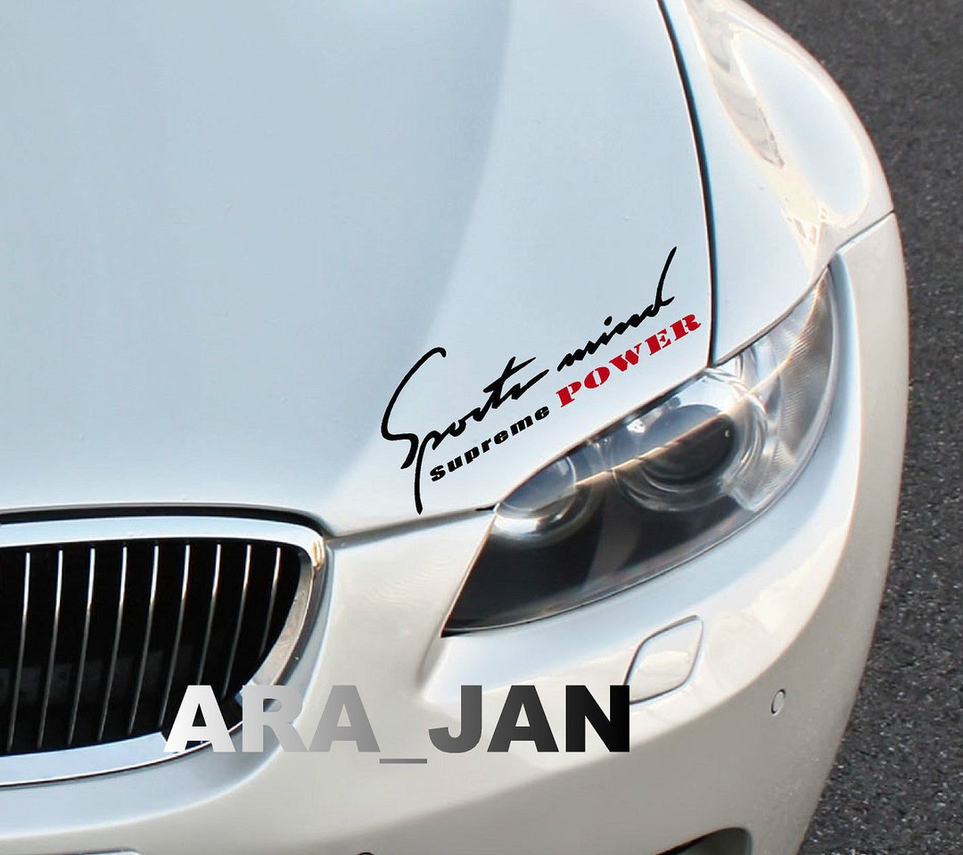 Sports Mind Supreme POWER Vinyl Decal Sticker Sport Racing Car Hood ...