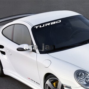 Turbo Rear Window Sticker Windshield TURBO Vinyl Decal Sport Racing Sticker Car Logo Emblem - Etsy