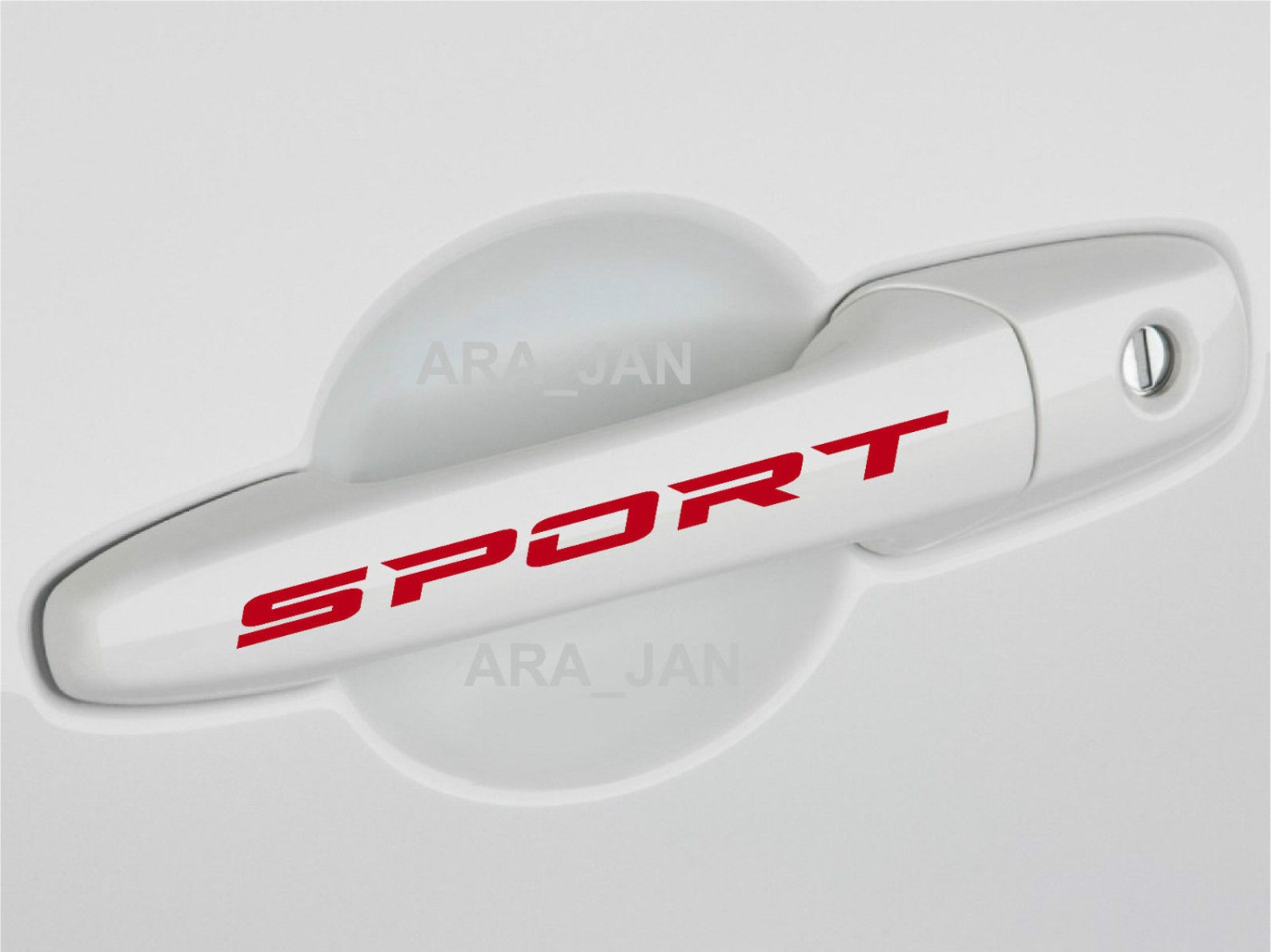 2pcs SPORT Door Handle Vinyl Decal Racing Sticker Car Logo Etsy