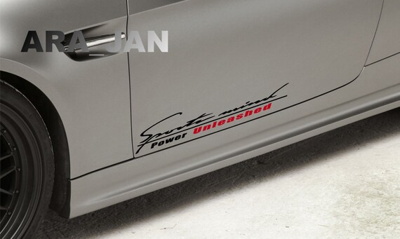 V6 POWER Sport Decal Sticker Racing Car Door Handle logo emblem Motorsport 2 PCS
