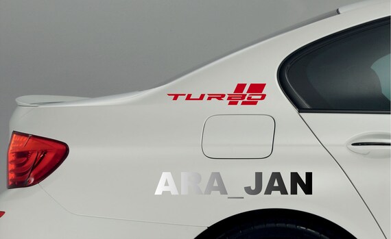 TURBO Vinyl Decal Sport racing sticker car logo emblem mirror motorsport PAIR