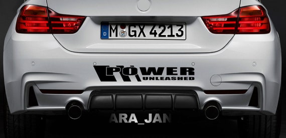 POWER UNLEASHED Vinyl Decal Sticker Performance Motorsport Sport Car Emblem logo