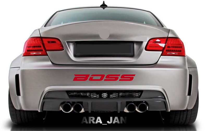 thumbnail image 2 of BOSS Wheels Vinyl Decal Sticker – 4pc Set, Racing Sport Car Rims Emblem, Motorsport Logo 2 of 6