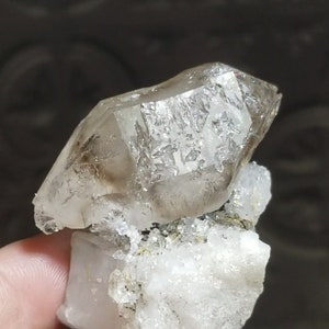 Natural smoky quartz crystal, double terminated