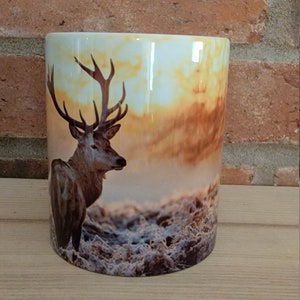 Deer in nature coffee tea mug cup