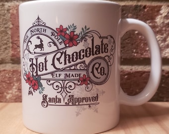 Hot chocolate vintage design cup mug
