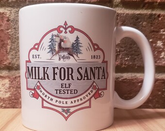 Christmas milk for Santa cup mug