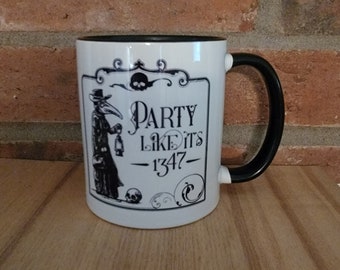 Plague doctor coffee cup mug