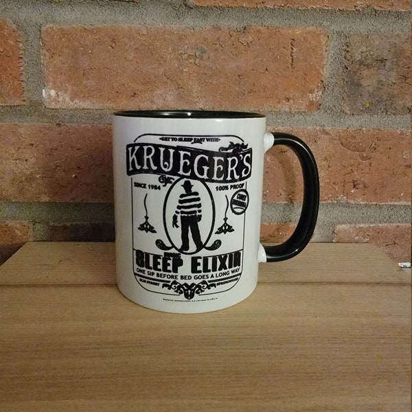 Freddy Krueger Inspired Coffee Mr! Vintage label Krueger sleep elixir