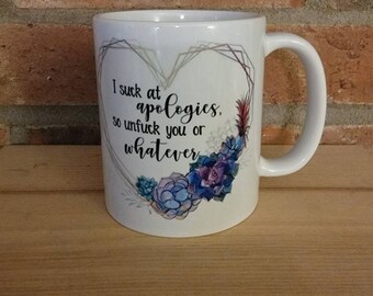 Custom printed coffee mug with same design on both sides