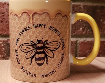 Bee Happy and More Coffee Cup
